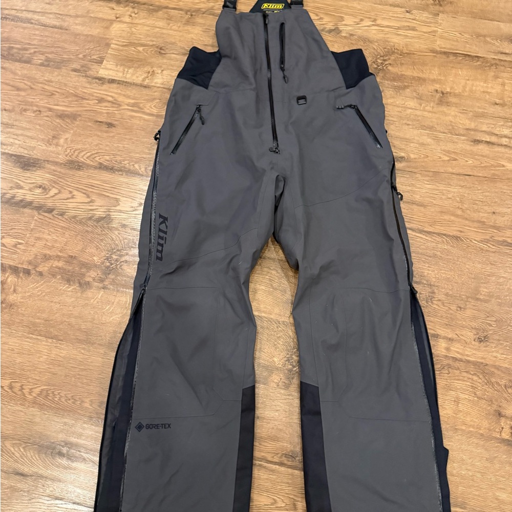 Klim Men's SNOWMOBILE Black and Gray Bibs